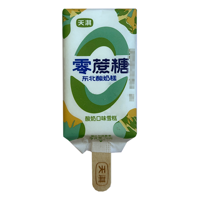 天淇 零蔗糖东北酸奶糕(酸奶口味)雪糕70克