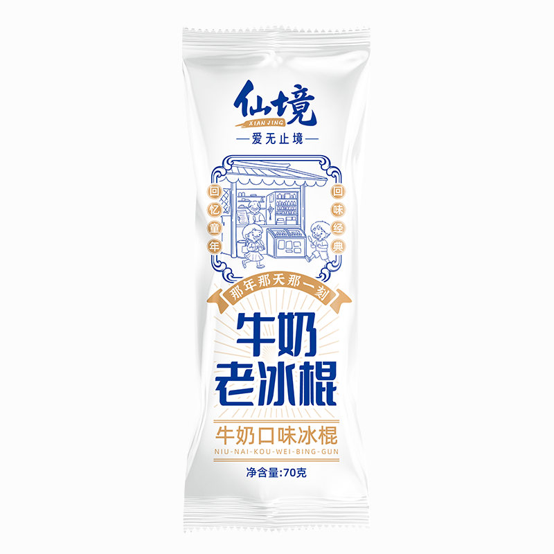 仙境 牛奶老冰棍(牛奶口味)冰棍70克