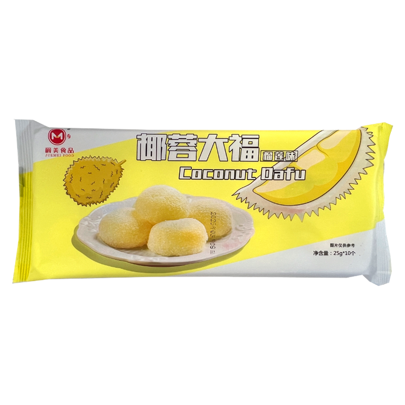 爵美食品 榴莲味椰蓉大福10个*25克