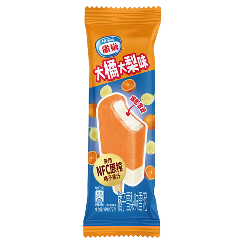 雀巢 大橘大梨味(橘子雪梨味)雪泥75克