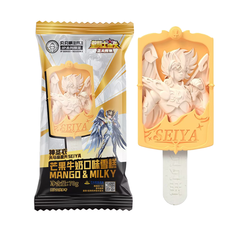 贝贝瓶 圣斗士星矢(芒果牛奶口味)雪糕70克