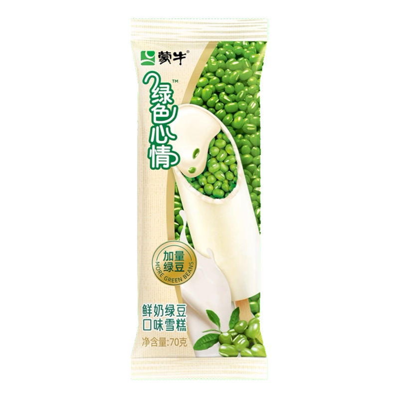 蒙牛绿色心情 鲜奶口味绿豆雪糕70克