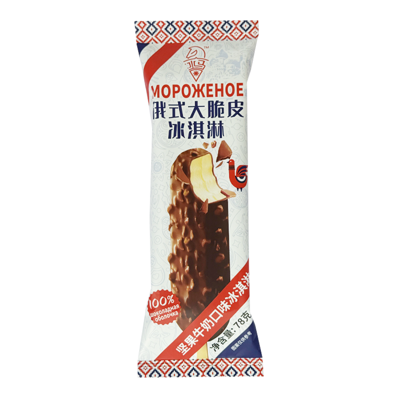 航丰冰马 俄式大脆皮(坚果牛奶口味)冰淇淋78克