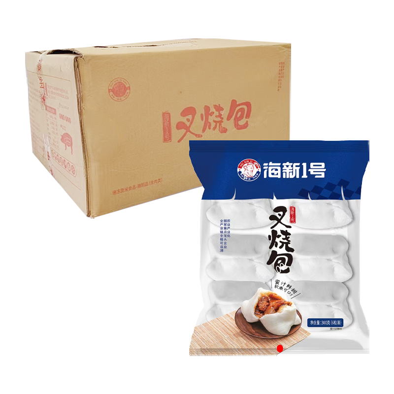 【18元】海新1号 叉烧包6粒装300克*30包