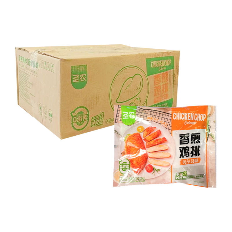 【8元】圣农 奥尔良味香煎鸡排3片装240克*20包