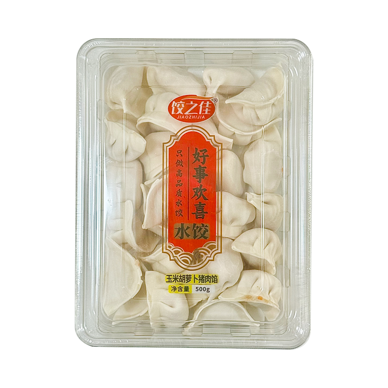 饺之佳 好事欢喜(玉米胡萝卜猪肉馅)水饺500克
