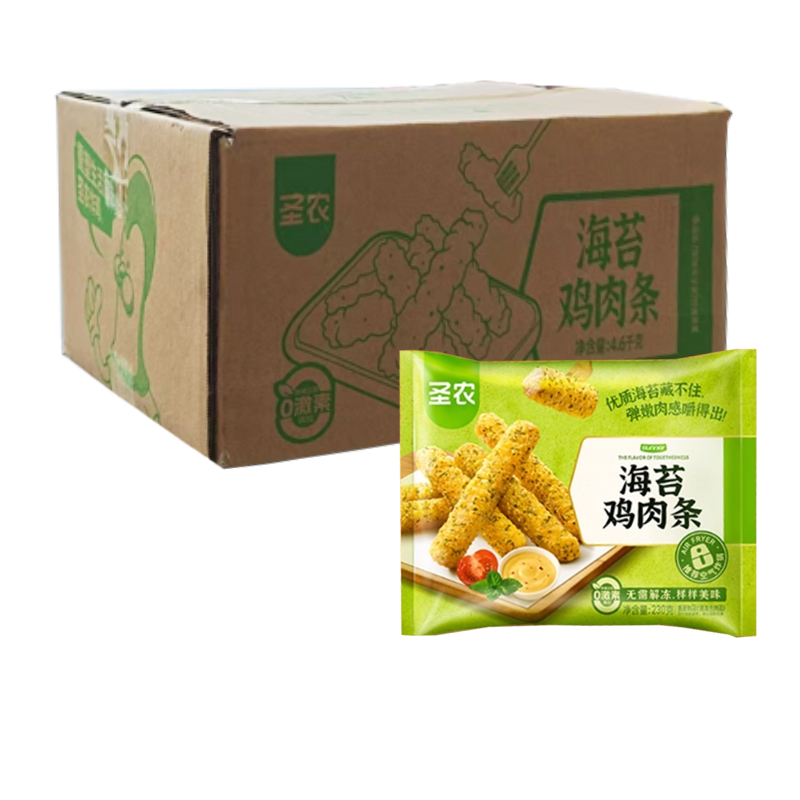 【13元】圣农 海苔鸡肉条230克*20包
