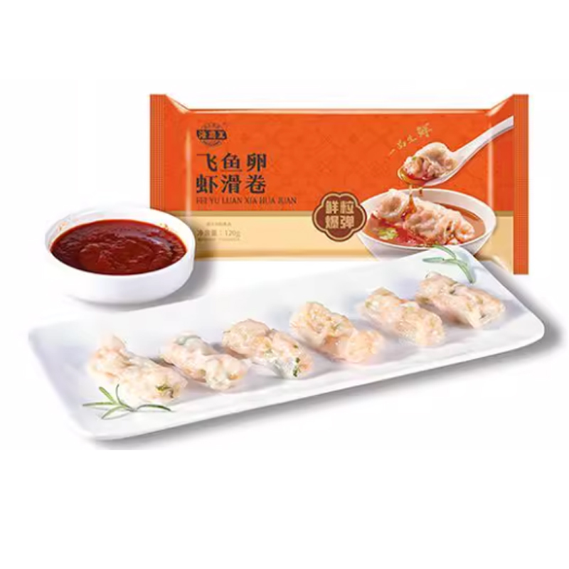 海霸王 飞鱼卵虾滑卷120克
