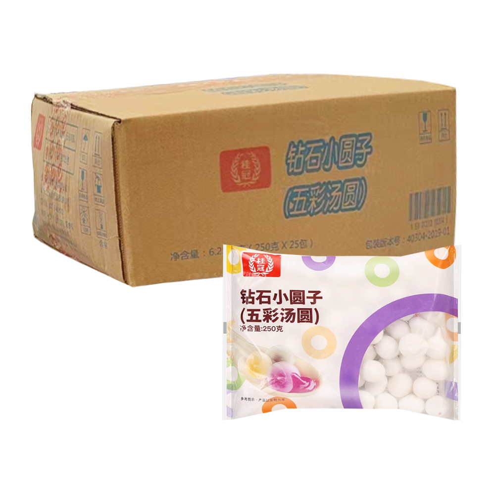 【15元】桂冠 钻石小圆子五彩汤圆250克*25包