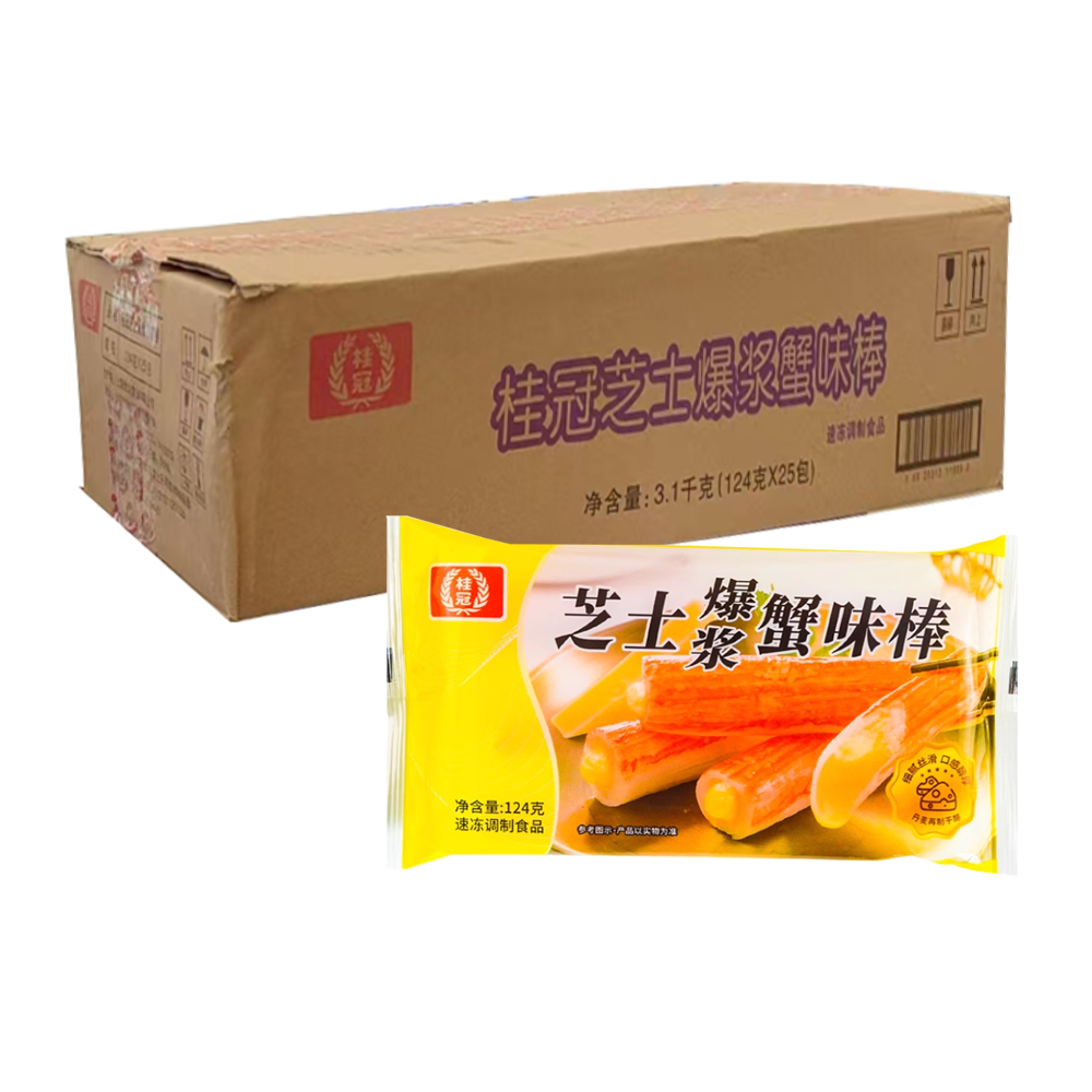 【18元】桂冠 芝士爆浆蟹味棒124克*25包