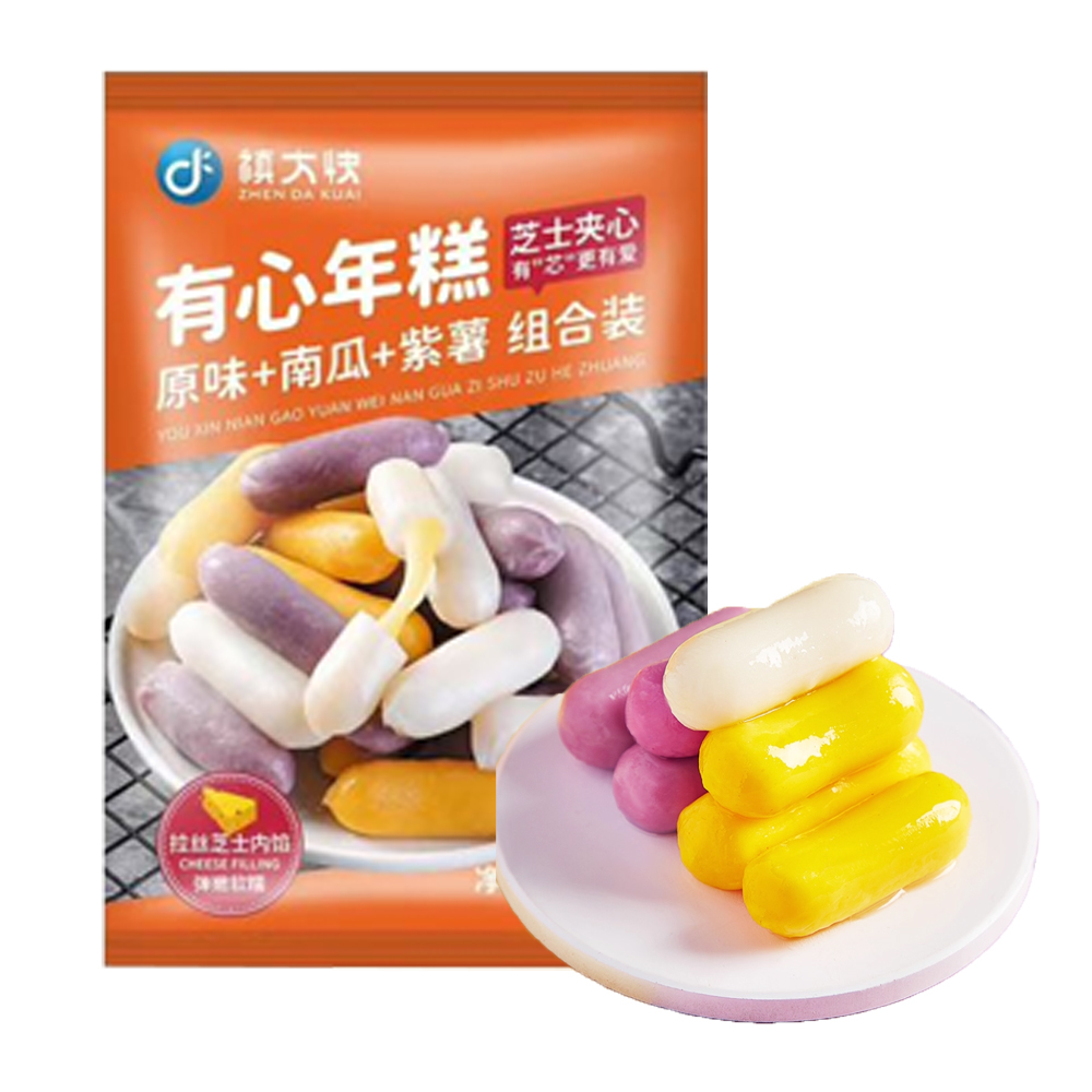 【12元】禛大快 有心年糕(原味+南瓜+紫薯)组合装400克*1包