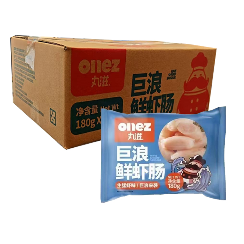 【32元】丸滋 巨浪鲜虾肠180克*20包