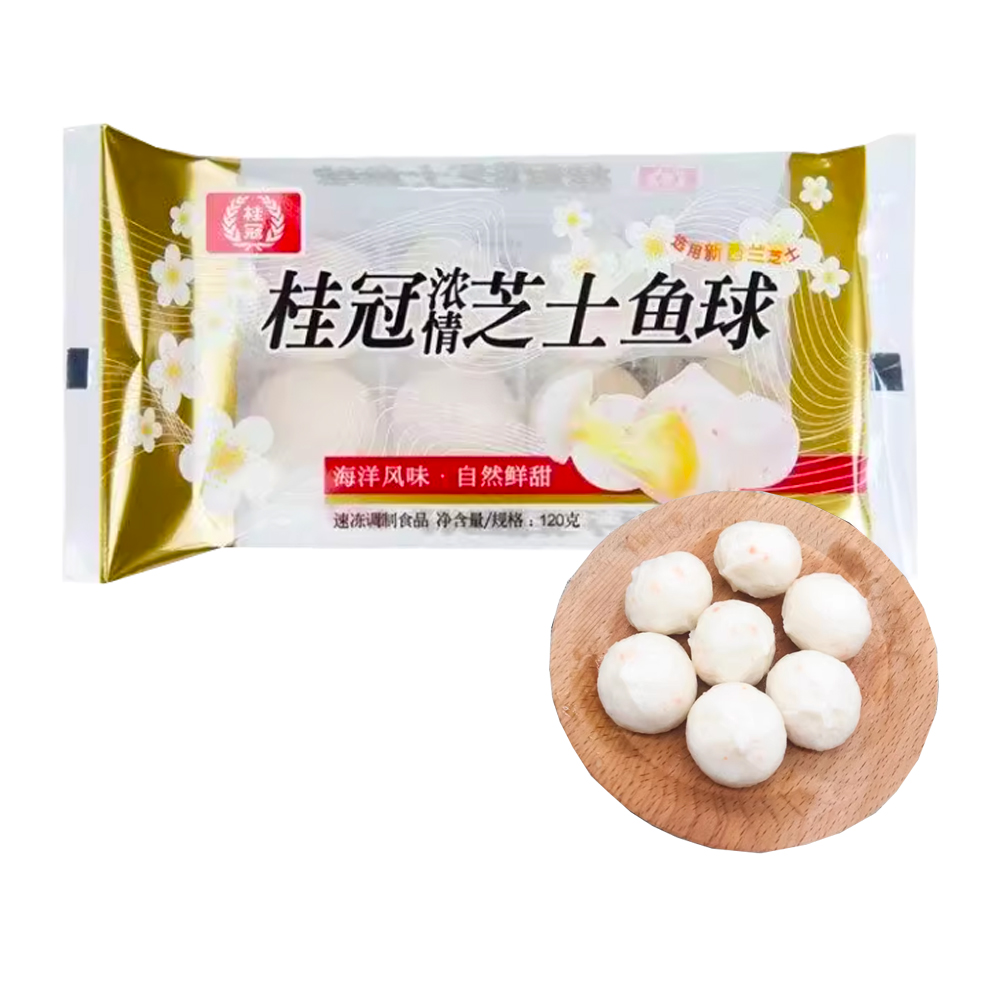 桂冠 浓情芝士鱼球120克