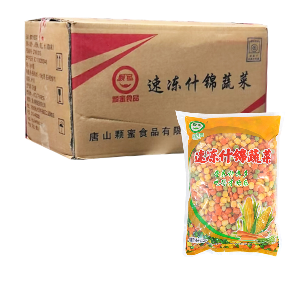 【7元】颗蜜 速冻什锦蔬菜粒1千克*10包
