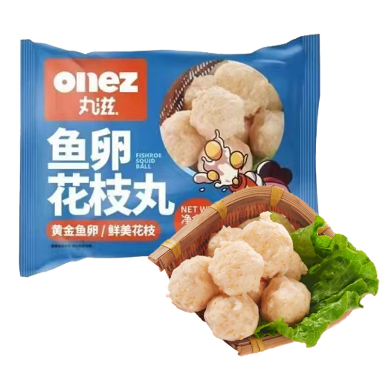 丸滋 鱼卵花枝丸160克