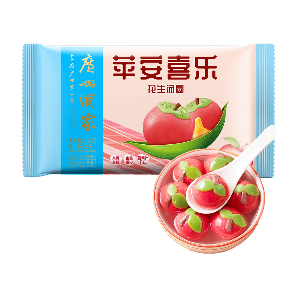 【16元】广州酒家利口福 苹安喜乐花生汤圆300克*1包
