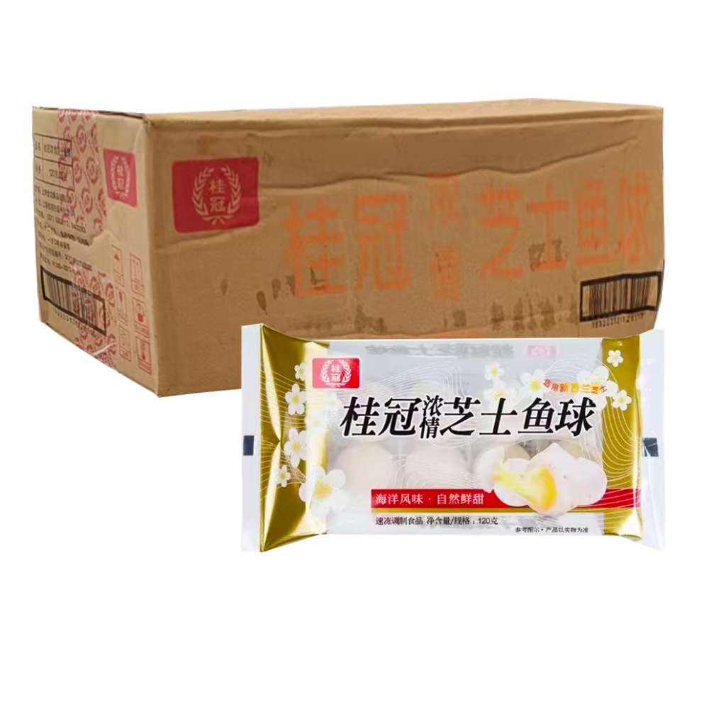 【12元】桂冠 浓情芝士鱼球120克*25包
