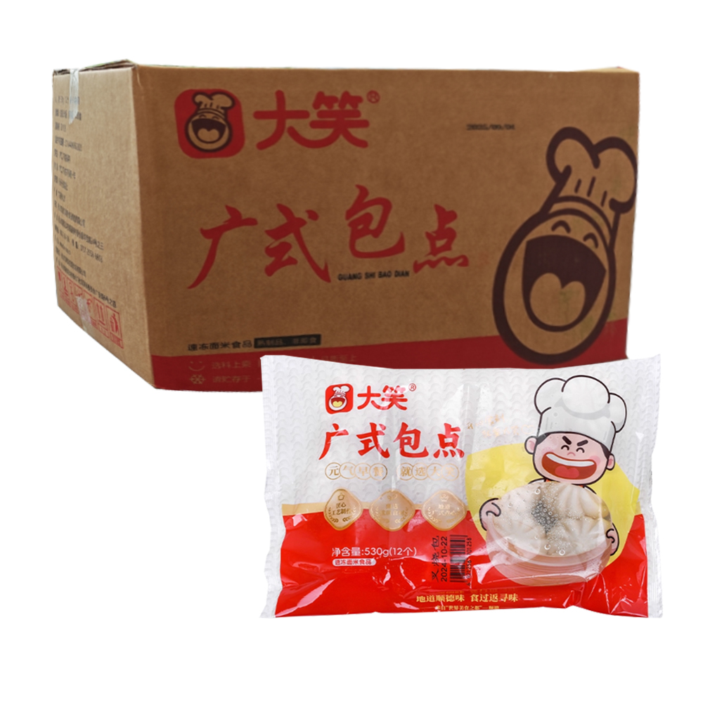【11元】大笑 广式包点叉烧包12个装530克*24包