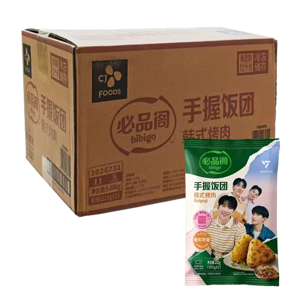【12元】必品阁 韩式烤肉手握饭团210克*28包
