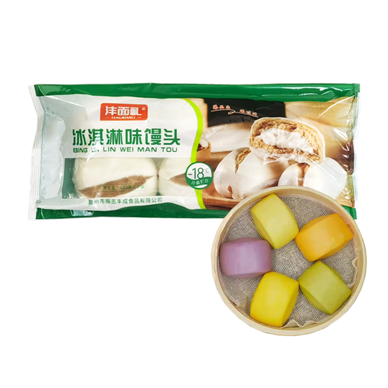 【10元】沣面礼 冰淇淋味馒头6个装480克*1包