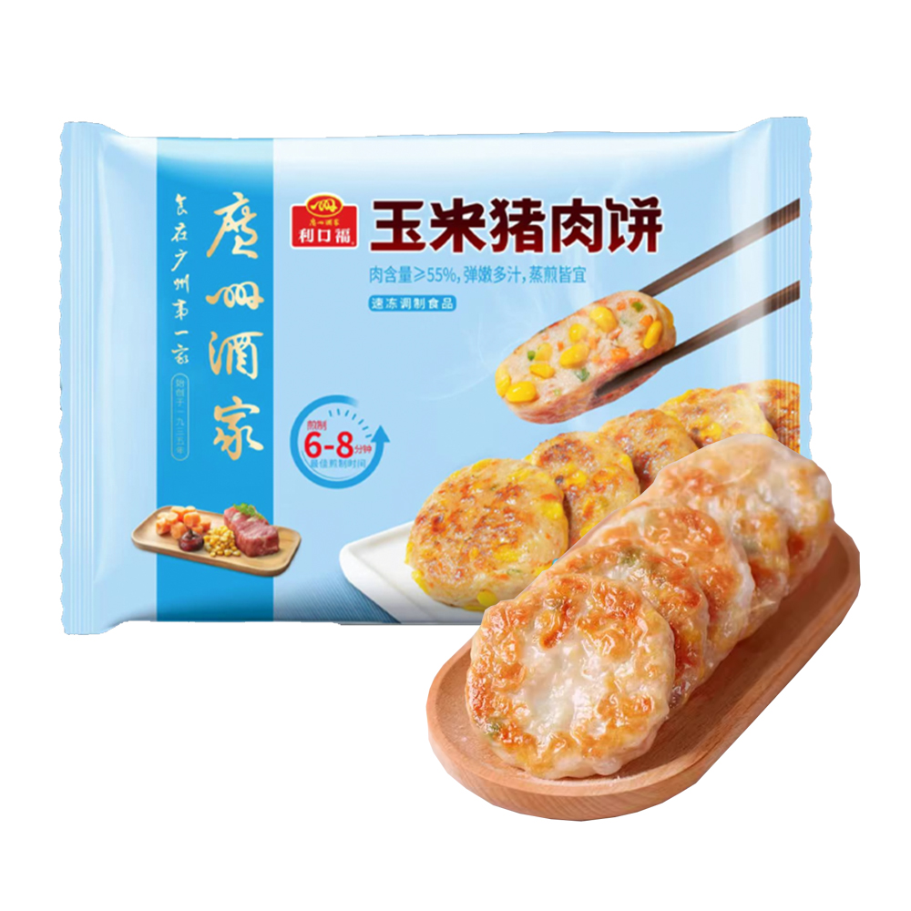 【14元】广州酒家利口福 玉米猪肉饼6个装240克*1包