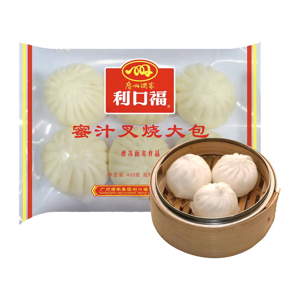 广州酒家利口福 蜜汁叉烧大包6个装480克