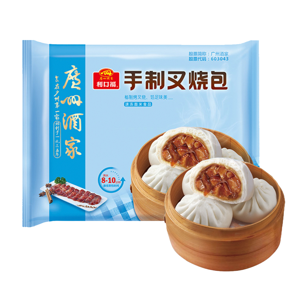 广州酒家利口福 手制叉烧包9个装337.5克