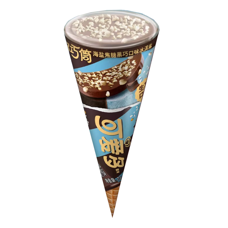 和路雪 可爱多多巧筒(海盐焦糖黑巧口味)冰淇淋73克