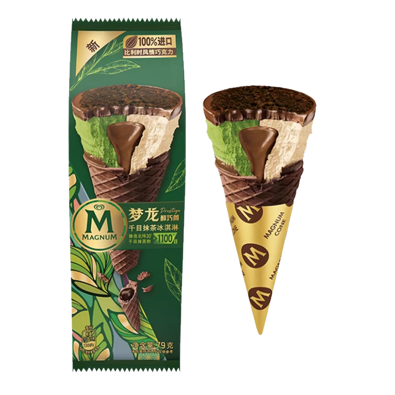 和路雪 梦龙醇巧筒(千目抹茶口味)冰淇淋79克