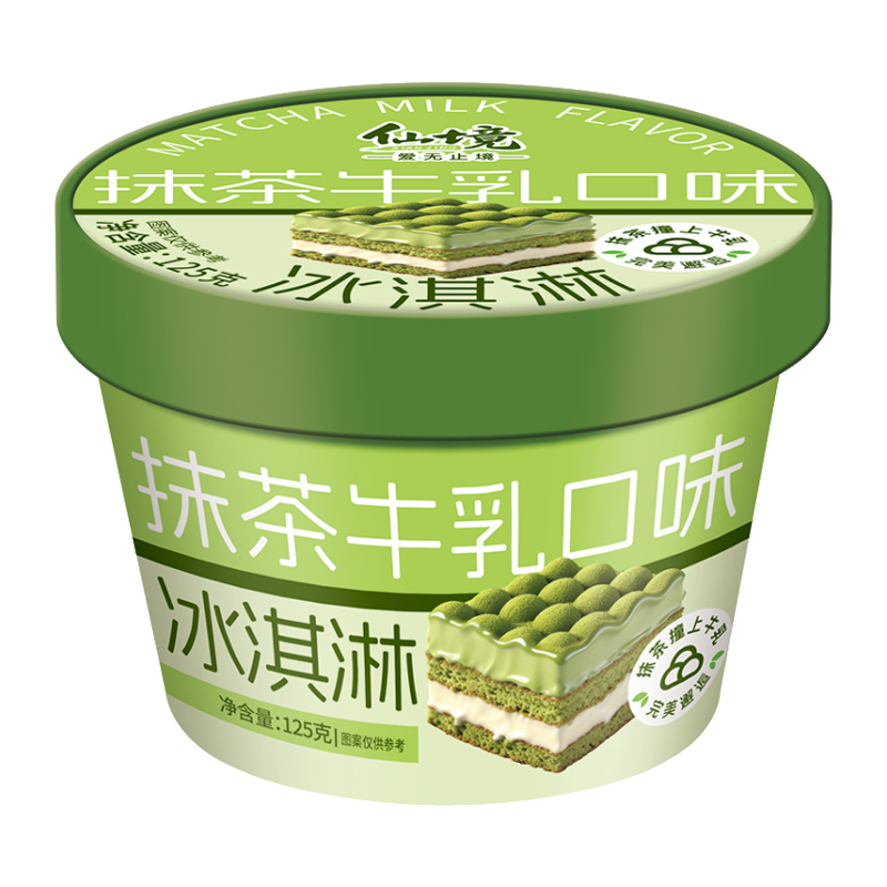 仙境 抹茶牛乳口味冰淇淋125克