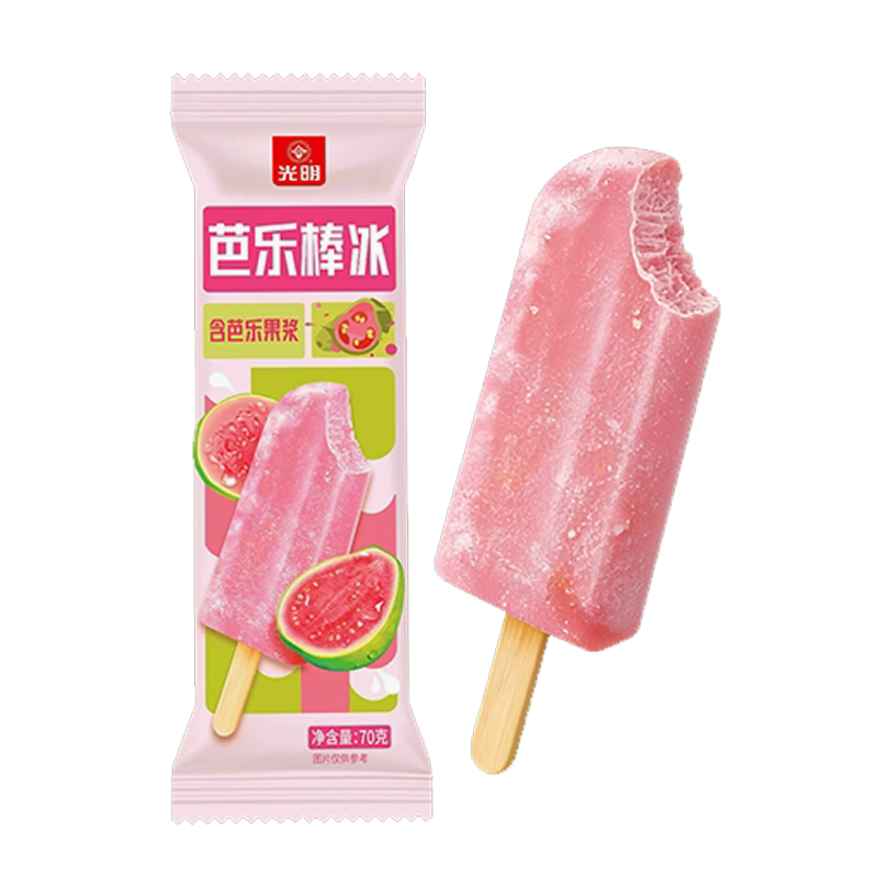 光明 芭乐(含芭乐果浆)棒冰70克