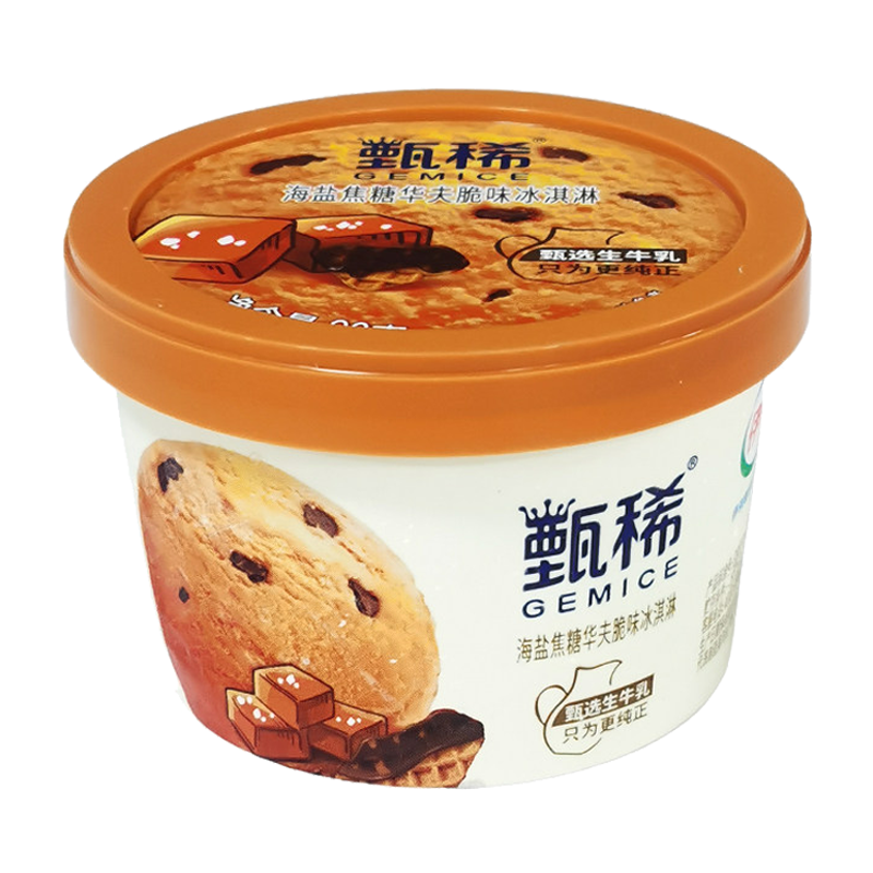 伊利甄稀 海盐焦糖华夫脆味冰淇淋90克