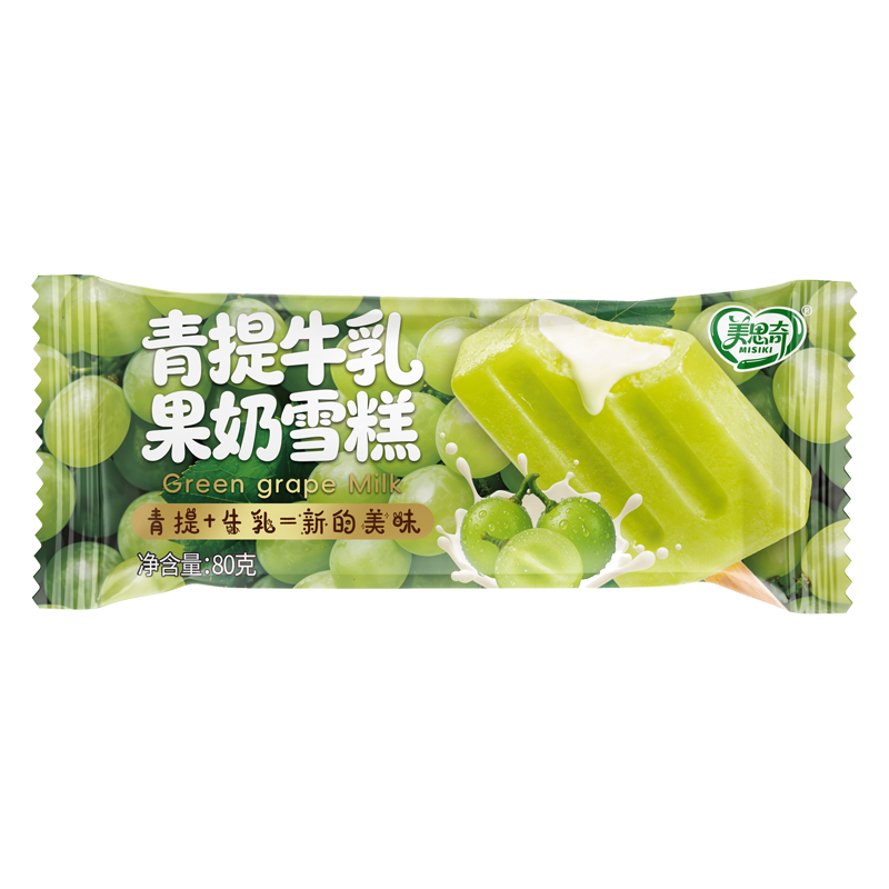 美思奇 青提牛乳果奶雪糕80克