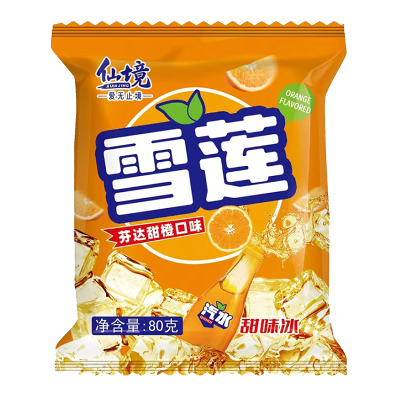 仙境 雪莲(芬达甜橙口味)甜味冰80克