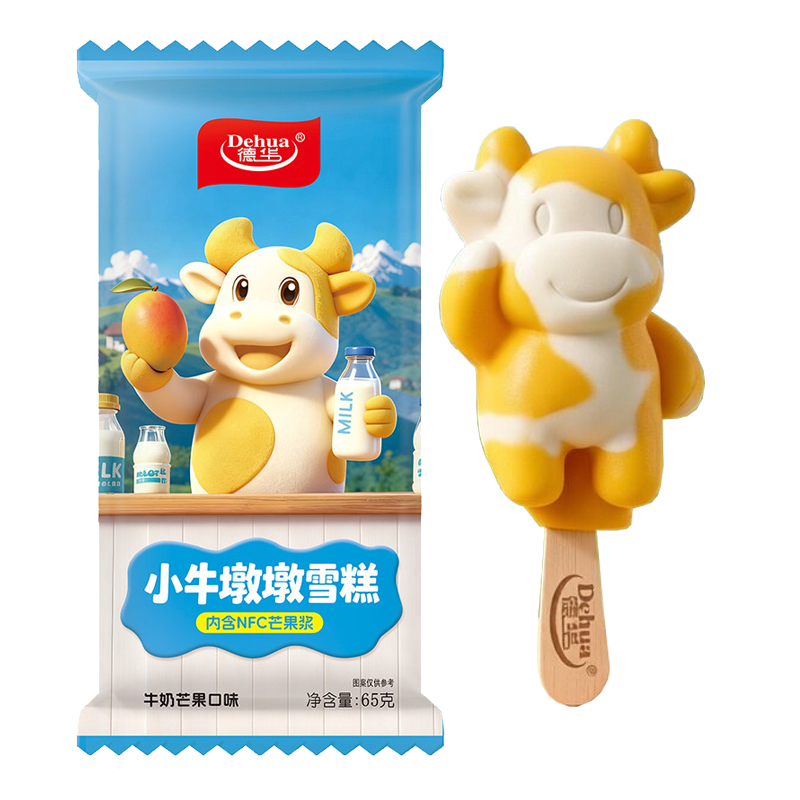 德华 小牛墩墩(牛奶芒果口味)雪糕65克