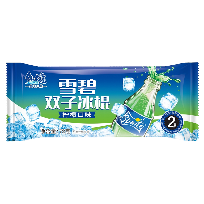 仙境 雪碧双子(柠檬口味)冰棍78克
