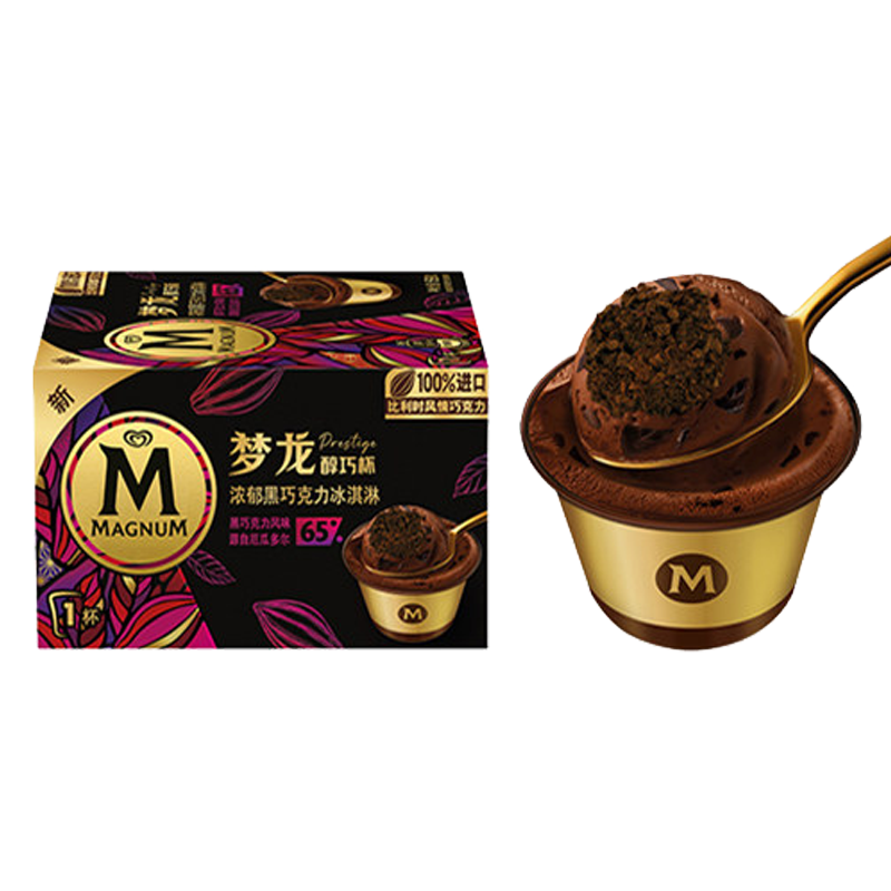和路雪 梦龙醇巧杯(浓郁黑巧克力口味)冰淇淋69克