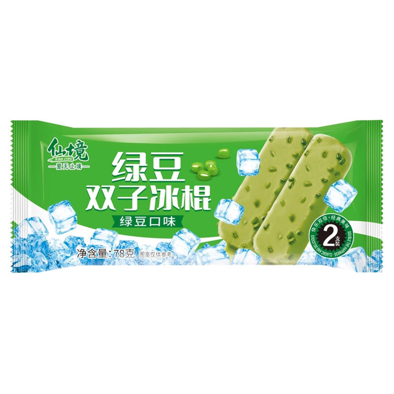 仙境 绿豆双子(绿豆口味)冰棍78克