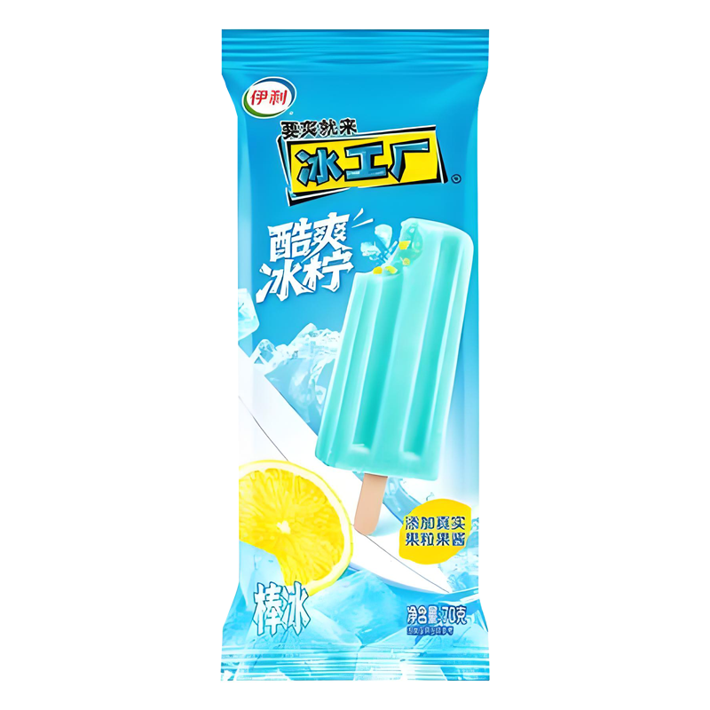 伊利冰工厂 酷爽冰柠棒冰70克