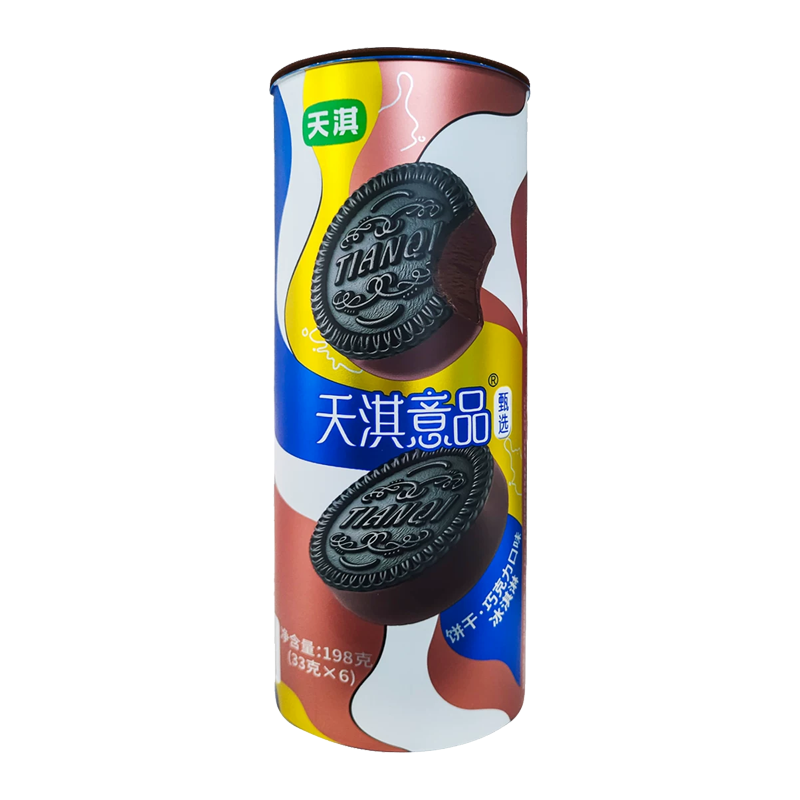 天淇意品 甄选饼干巧克力口味冰淇淋6粒198克