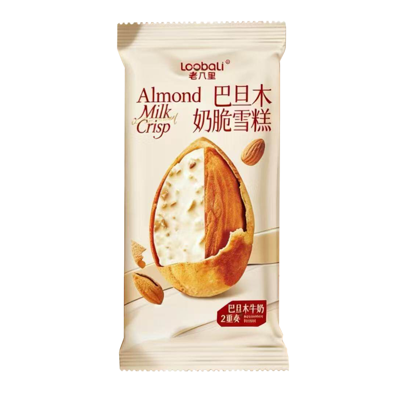 老八里 巴旦木奶脆(牛奶口味)雪糕65克