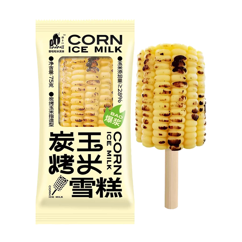 普啦啦 炭烤玉米雪糕75克