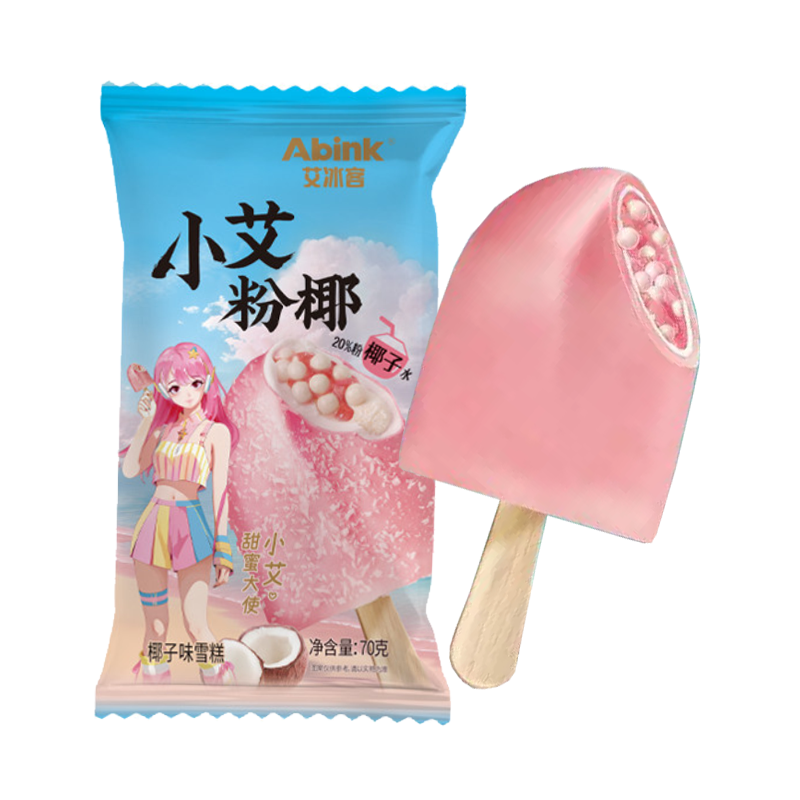 艾冰客 小艾粉椰(椰子味)雪糕70克
