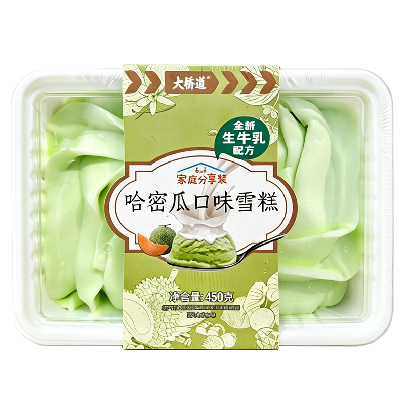 大桥道 家庭分享装(哈蜜瓜口味)雪糕450克