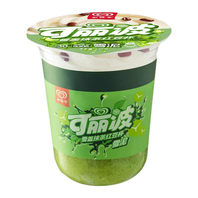 和路雪 可丽波雪盖(抹茶红豆)杯雪泥230克