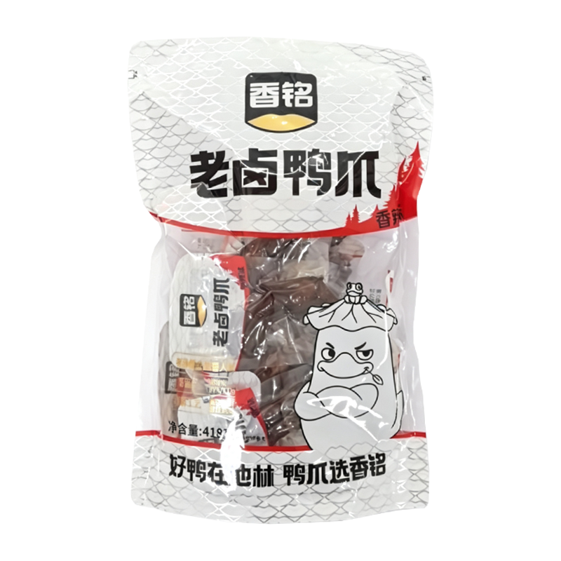 香铭 香辣味老卤鸭爪12个装418克
