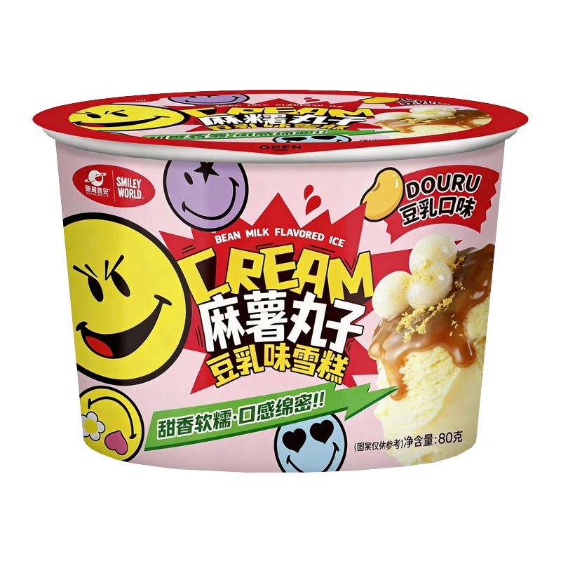 奶龙 零晨食空麻薯丸子(豆乳味)雪糕80克