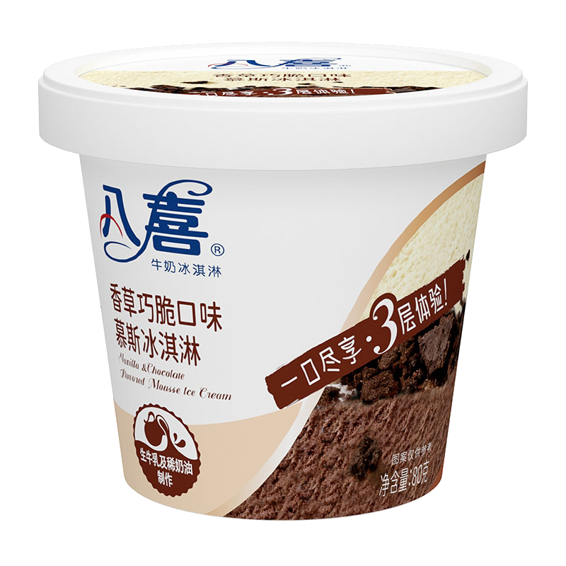 八喜 香草巧脆口味慕斯冰淇淋80克