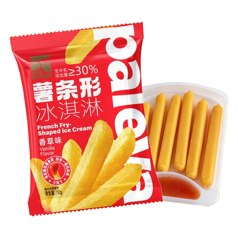 派乐雅 香草味薯条形冰淇淋72克