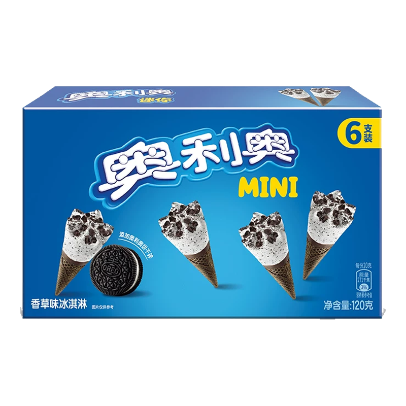 雀巢 奥利奥(香草味)迷你脆筒冰淇淋6支装120克